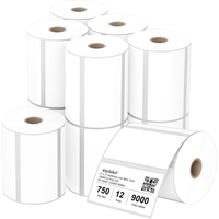 Rollo de Etiquetas Térmicas Directas Blancas de 3"x2", Etiquetas Autoadhesivas Impermeables para Códigos de Barras, para Envíos, Paquetes, Inventario, Etiquetas de Dirección