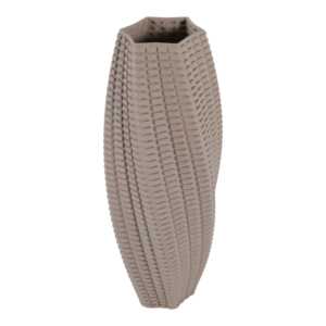 Vaso 3D alto con texture a griglia, vaso contemporaneo per fiori, per soggiorno, camera da letto, ufficio. - Product Image 4