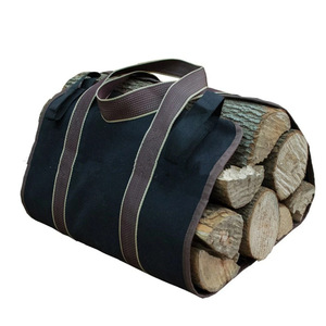Large capacity firewood storage bag, Oxford wood storage bag with shoulder strap, foldable wood storage tote bag, <b>logging</b> bag - Product Image 4