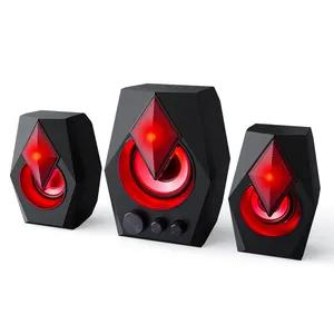 Speaker langit-langit TWOLF, pengeras suara komputer USB 2.1, Subwoofer lampu RGB, pengeras suara Multimedia Audio