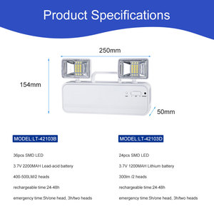 Lámpara <span class=keywords><strong>de</strong></span> <span class=keywords><strong>Emergencia</strong></span> LED <span class=keywords><strong>de</strong></span> Doble Cabezal Portátil, Recargable, <span class=keywords><strong>de</strong></span> Montaje en Pared, <span class=keywords><strong>para</strong></span> Interiores, Precios Directos <span class=keywords><strong>de</strong></span> Fábrica - Product Image 5