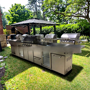 Barbacoa de Gas Personalizada de Acero Inoxidable de Alta Calidad, 4 Quemadores, Área de Cocción de 2.5 m, Uso en Exteriores y en el Hogar, Fácil de Montar, Personalizable - Product Image 4