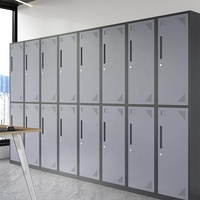 Tempat penyimpanan 2 pintu loker baja 2 tingkat Modern dengan kunci portabel untuk sekolah Gym kantor asrama lokakarya Mall penggunaan kamar tidur karyawan
