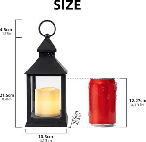 European Retro Glass LED <b>Candle</b> Lamp Christmas Halloween Portable Wind Lantern for Interior Decoration Cross-Border Plastic - Product Image 5