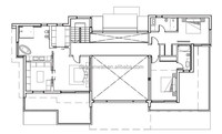 Maison préfabriquée de luxe, immobilier, maisons préfabriquées en Chine, villas modernes en panneaux de ciment EPS, 280 m2 avec 4 chambres + 5 salles de bain + 1 toilette