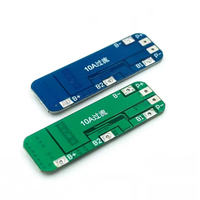Carte de protection de batterie Li-ion 3S 12V 18650 10A BMS, circuit imprimé 10.8V 11.1V 12.6V, bleu électrique, vert