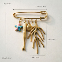 Broche en acier inoxydable pour femme HWASAN, nouvelle broche florale originale faite à la main, style océan, bijou de poitrine personnalisé