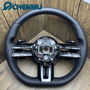 <span class=keywords><strong>Volant</strong></span> en <span class=keywords><strong>cuir</strong></span> noir personnalisé adapté aux Mercedes Benz W206 W205 W204 W222 W223 W213 W177 W463 AMG GT GLS63 GLE63 SL63 - Product Image 1