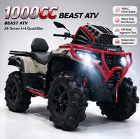 Quad 4x4 tout-terrain automatique certifié CEE avec suspension indépendante, pare-chocs en acier et pneus tout-terrain