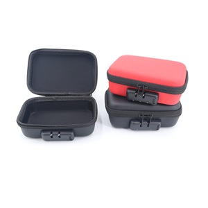 <b>EVA</b> Zipper Box Black Combination Lock Storage Bag For 3C Digital Products Headphone Packaging - Product Image 4