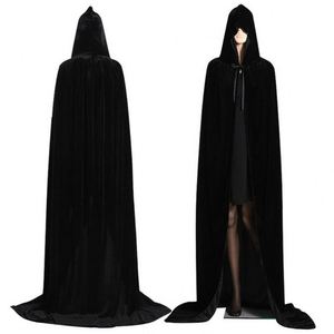 4ourcostumes - Capa de Terciopelo de Poliéster para Adultos, Disfraz Medieval con Capucha para Halloween, Disfraz de Bruja, Wicca, Vampiro, 5 Colores - Product Image 6