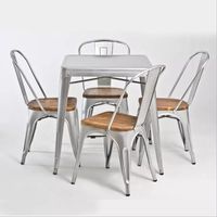 Chaise de salle à manger durable et moderne pour café-restaurant, design industriel, empilable, en fer, prix de gros, mobilier vintage pour la maison