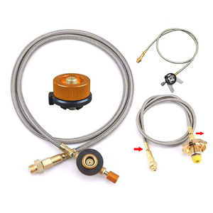 Ligne de connexion de tube de <span class=keywords><strong>tuyau</strong></span> d'extension d'accessoires extérieurs <span class=keywords><strong>tuyau</strong></span> de <span class=keywords><strong>gaz</strong></span> d'acier inoxydable pour le fourneau de camping - Product Image 5