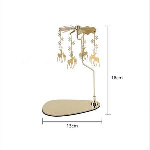 ديكور الغرفة هدايا عيد الميلاد صينية ثلاثية دوارة شمعة دائري جنية علاج بالروائح العطرية حامل شمعة رنين الرياح - Product Image 4