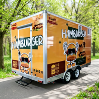 Camions de restauration en acier inoxydable de 10 pieds à vendre en Chine – Remorque de concession de marchandises avec fonctions pour glaces et snacks, résistante à la rouille