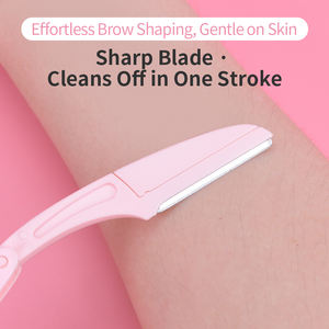 <span class=keywords><strong>Tondeuse</strong></span> à sourcils pliable, rasoir pour poils du visage, multifonctionnel, pratique pour les voyages, lame inclinée en acier inoxydable - Product Image 3