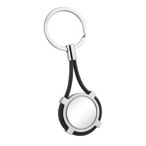 Cordino Portachiavi in Pelle PVC Nera - Product Image 1