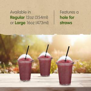 Vaso de Plástico Desechable Personalizado con Logotipo para Té de Burbujas, con Tapa, 12oz 14oz 16oz 20oz, para Café, Jugo, PP, PET, Transparente - Product Image 5