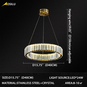 LED Chandelier Modern LED Pendant Light 3 Rings Acrylic Modern Pendant <strong>Lighting</strong> <strong>Fixture</strong> for Dining Room - Product Image 6