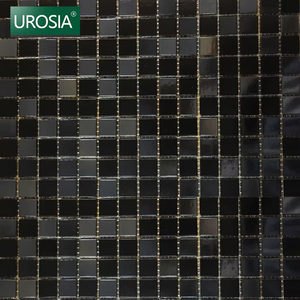 Màu đen và trắng Gạch <span class=keywords><strong>Mosaic</strong></span> cho hồ bơi shinning vật liệu lấp lánh màu đen và bạc khảm cho phòng tắm tường và sàn nhà - Product Image 4