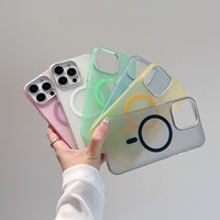 Pour iphone 16 Pro Max TPU coque de téléphone magnétique mode doux mat accessoires de téléphone pour iPhone 17 16 15 14 13 12