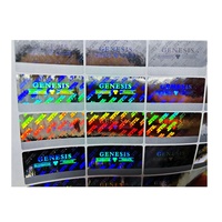 Sello 3D Dorado para Cajas de Viales, Adhesivo Holográfico Anti-falsificación, Diseño Personalizable para Cosméticos y Cuidado de la Piel