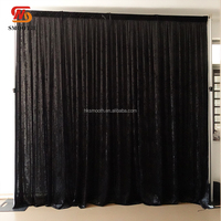 Rideau de fond décoratif en velours froissé, taille personnalisée, pour mariages et événements festifs