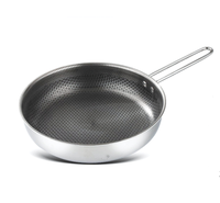 Panci Masak Stainless Steel 304 Multi Ukuran, Peralatan Dapur, Baja Tiga Lapis Tebal, Sartenes Anti Lengket Sarang Lebah