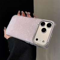 Coque de téléphone en époxy diamant pour iPhone 17 Pro, étui de téléphone portable scintillant de luxe pour femme et fille, compatible avec iPhone 17, 16, 15, 14 Pro