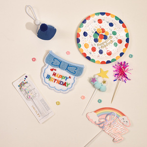 Pet Birthday Party Set With Bib Plates <b>Candles</b> Decor For Dogs Cats Celebrations - Product Image 2