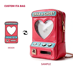 Sac bandoulière Ita Kawaii avec fenêtre en forme de cœur, pour l'affichage de badges de collection d'anime, personnalisé, avec breloques de sac à main chinoises de luxe - Product Image 1