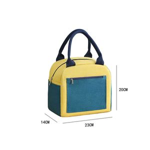 Customize Polyester <b>Lunch</b> Bag Thickened Waterproof Reusable Insulated Cooler Tote <b>Box</b> Zipper Closure <b>for</b> Men <b>Women</b> Work Picnic - Product Image 2