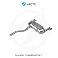 YT knalpot sistem katup sisi ganda, bagian belakang tengah untuk BMW 320i 328i 330i F30 F35 2.0T N20 B48 2012-2020 Series