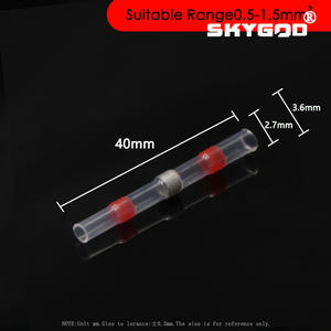 Conectores de cable de sellado de soldadura Flexible, <span class=keywords><strong>Tubo</strong></span> termorretráctil aislado, terminales de manguito de cable eléctrico, <span class=keywords><strong>empalme</strong></span> a tope, impermeable, 3:1 - Product Image 5