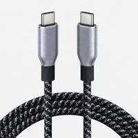 Cable USB4 de 1 pie, USB-C a USB-C, Transferencia de Datos de 40 Gbps, Carga Rápida PD de 240 W, Pantalla de 8K a 60 Hz, Thunderbolt 4/3, Cable de Nailon Trenzado para Computadora