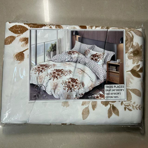 Jiajia kích thước lớn 4 Mảnh đặt bộ đồ giường cotton đặt <span class=keywords><strong>2</strong></span> tấm ga trải giường & <span class=keywords><strong>2</strong></span> vỏ gối 3 nơi đặt trong kho Nữ Hoàng - Product Image 3