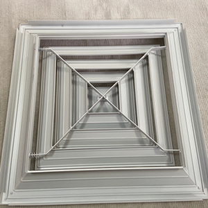 Thiết kế hiện đại trần vuông không khí nướng thông gió khuếch tán HVAC cung cấp hợp kim nhôm <span class=keywords><strong>AC</strong></span> lưới tản nhiệt - Product Image 5