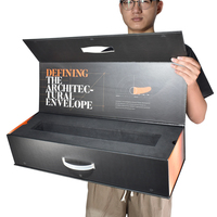 Grande boîte-cadeau en papier d'art noir personnalisé de haute qualité pour l'électronique grand public Revêtement UV Haut-parleurs électroniques intelligents magnétiques