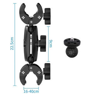 <span class=keywords><strong>Kit</strong></span> de Montaje para Motocicleta para <span class=keywords><strong>Insta360</strong></span> X5 X4 X3 <span class=keywords><strong>X2</strong></span> RS DJI GoPro, Soporte Doble para Manillar, Palo Selfie para Insta 360, Accesorios de Montaje - Product Image 3