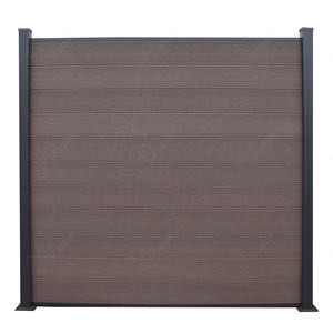 Nouveau Design Vintage & Classique WPC Clôture Composite Personnalisé Extérieur Étanche Grain De Bois Clôture PE Cadre Porte Maison Cour Sécurité - Product Image 3