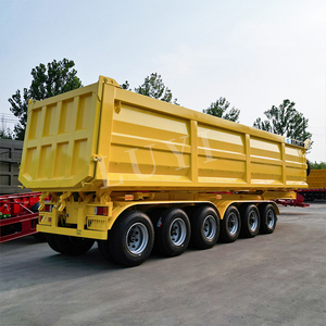 Alta calidad 6 hacha 40 metros cúbicos  volquete semirremolque tipo U volquete semirremolque volquete trasero semirremolques - Product Image 3