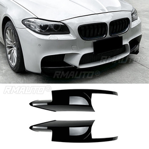 Protector de Parachoques Delantero para Auto, Aspecto Negro Brillante/Carbono, Difusor Angular, Spoiler, para BMW Serie 5 M5 F10 2011-2017 - Product Image 1