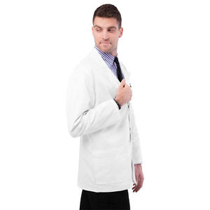 Bata de laboratorio frontal a presión antiestática personalizada para hombre, batas de hospital transpirables resistentes al calor para médicos y pacientes - Product Image 2