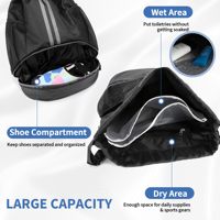 Sac de sport à cordon avec compartiment à chaussures, sacs de fitness, sacs lifestyle, sac à dos pour l'école, sacs d'école, sacs universitaires en polyester