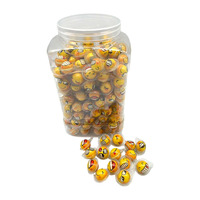 Bonbons gélifiés tendres 2g en forme de boules, saveurs variées : Planète Terre, Pastèque, Œil, Football, Mangue, Citrouille - Vente Flash