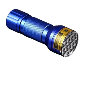 ALONEFIRE Đèn Pin Led Mini 21led <span class=keywords><strong>UV</strong></span> 395nm Đèn Cực Tím Đèn Làm Việc Phát Hiện Bọ Cạp Tiền Nước Tiểu Chó Mèo Thú Cưng Pin AAA - Product Image 1