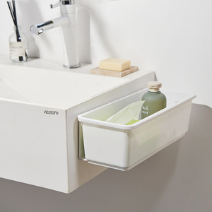 Contenitore portaoggetti rettangolare in plastica con apertura laterale, senza giunture, per cucina, bagno, camera da letto, armadio, scaffale portaoggetti semplice per frigorifero - Product Image 3