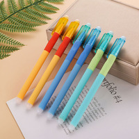 Pulpen Gel 0.5mm Tinta Hitam Retractable Stainless Steel Nipple Soft Grip Hemat Biaya