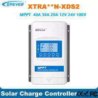 EPever Tracer XTRA Series MPPT 20A 30A 40A Max PV Circuit 100V contrôleur solaire 12V 24V contrôleur de Charge solaire automatique