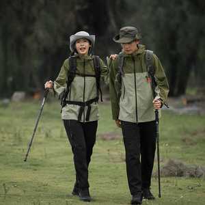 Outdoor Hard Shell Windproof <b>Jacket</b> Unisex Single Layer For Hiking Camping Workwear Fully Heat Sealed And Glued - Product Image 3